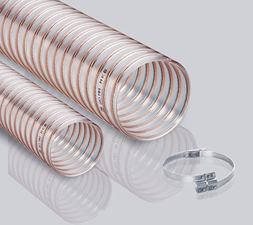 906P 1.4 Thick-walled PU hose, flat inner wall, heavy-duty and wear-resistant