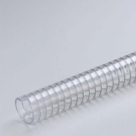 932U-Food Grade Ether-Based TPU With AISI 304 Stainless Steel Spiral Ducting  Hose