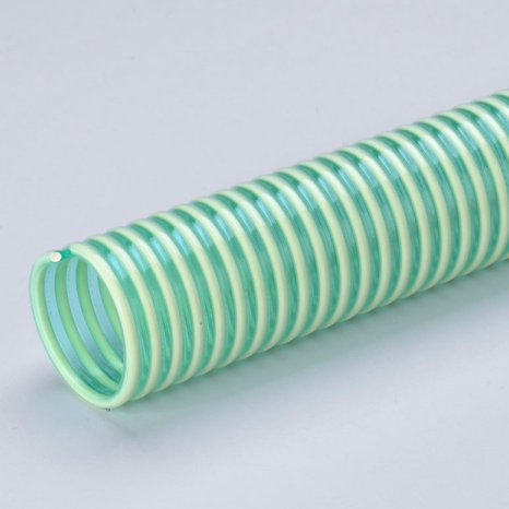 934-Transparent Green PVC Food Grade  Hose with rigid PVC spiral