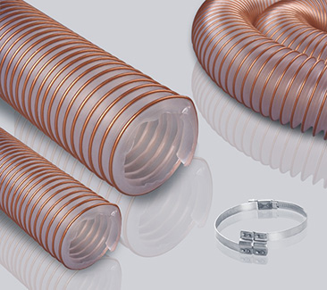 904 0.6 wall thickness PU hose, steel wire reinforcement, flexible telescopic swing, high flexible hose