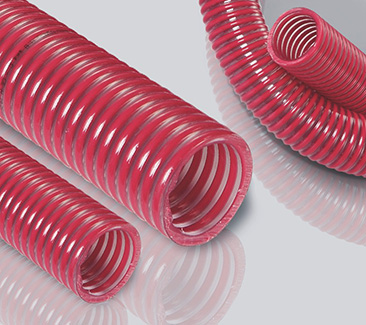 935L Red plastic rib reinforced transparent bio-ethylene material hose