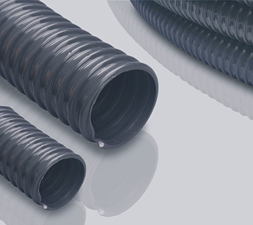 951FR Grey PVC dust suction hose, flame retardant